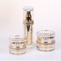 30ml 60ml 80ml 120ml 30g 50g gold plastic bottles  jars sets cosmetic containers and packaging  cosmetic bottles and jars sets