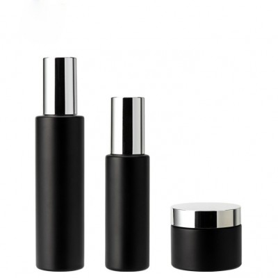 30ml 40ml 60ml 80ml 100ml 120ml 30g 50g matte frosted black cosmetic containers and packaging  cosmetic bottles and jars sets