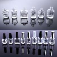 10Ml 12Ml 15Ml Custom Unique Clear Empty Nail Polish Bottle With Cap